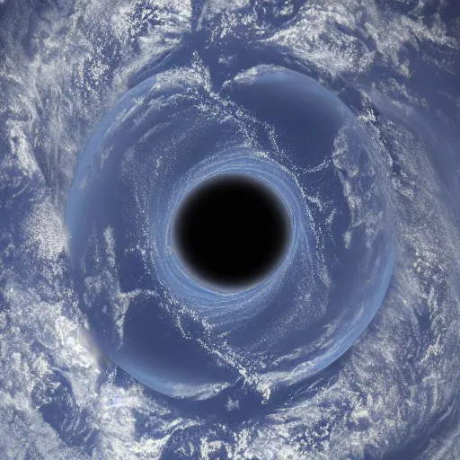 Prompt: earth inside a blackhole, 4k