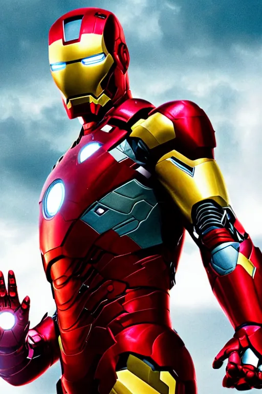 Image similar to film still of Samuel L Jackson as Iron Man in new Avengers film