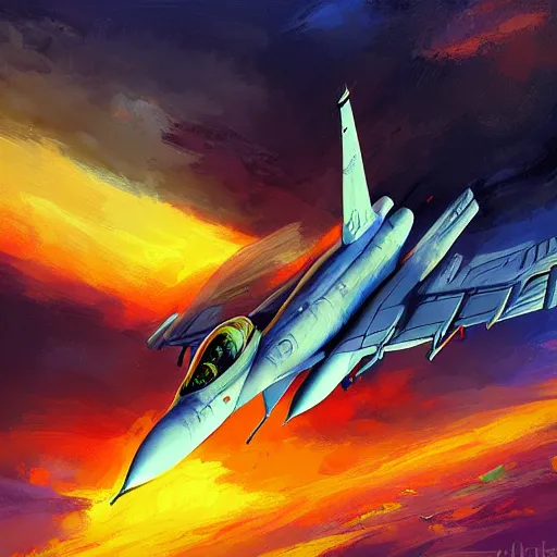 Prompt: f - 1 6 flyby by anato finnstark and alena aenami