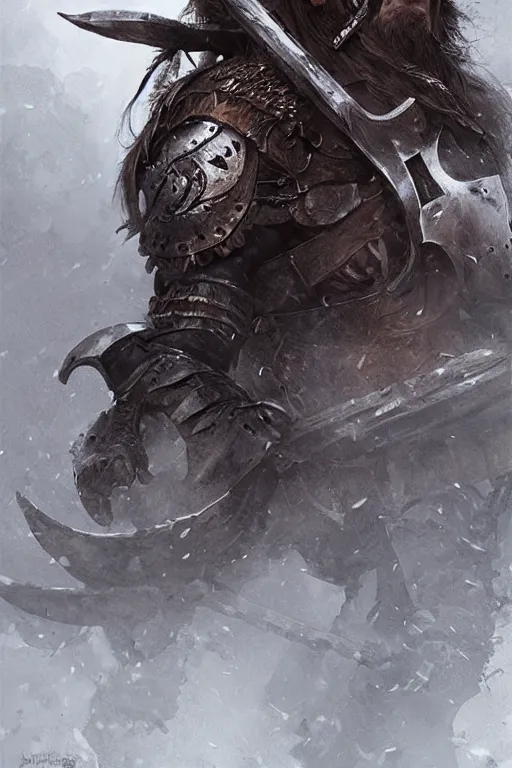 Image similar to skeletal viking warrior in the middle of battle, highly detailed, close - up portrait, artstation, art by artgerm and greg rutkowski,