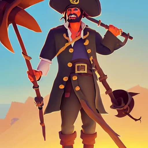 Image similar to painting jack the pirate on sea of thieves game avatar hero smooth face median photoshop filter cutout vector behance hd by jesper ejsing, by rhads, makoto shinkai and lois van baarle, ilya kuvshinov, rossdraws, illustration, art by ilya kuvshinov and gustav klimt