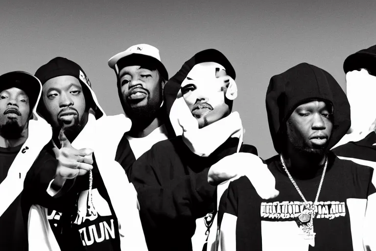 Wu tang clan videoclip frame, black and White, new | Stable Diffusion ...