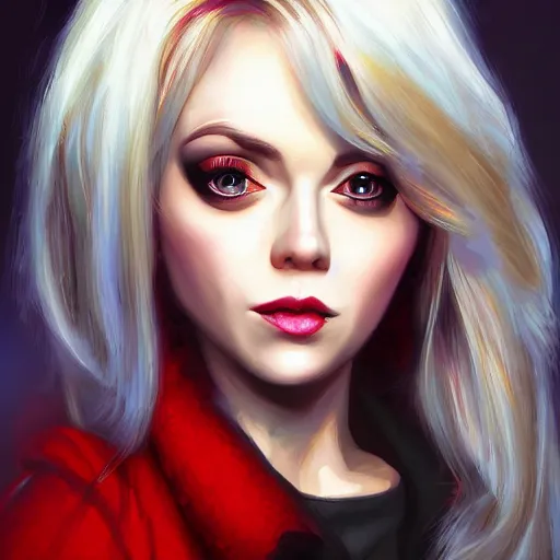 Image similar to Tiffany valentine, digital Painting, ultradetailed, artstation, oil Painting, ultradetailed, artstation