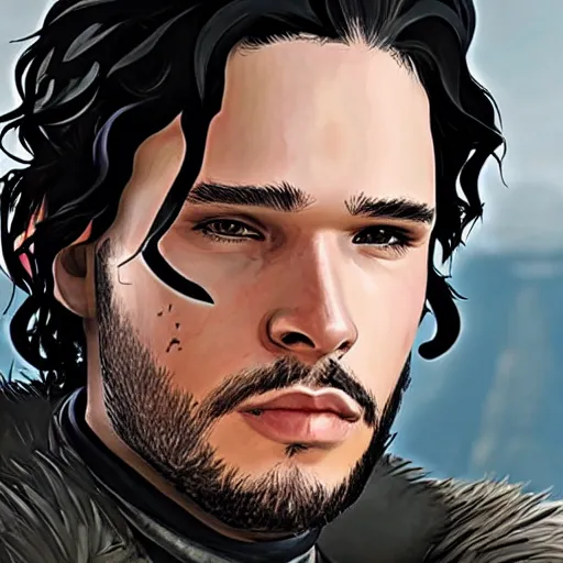 Prompt: jon snow as a character in apex legends