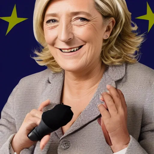 Image similar to Marine Lepen plush toy