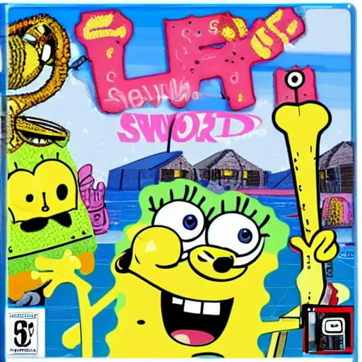 Image similar to spongebob squarepants n 6 4 first person shooter game - h 9 6 0