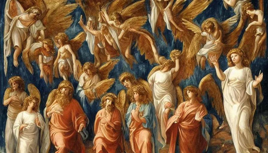 Image similar to angels as portrayed in the bible