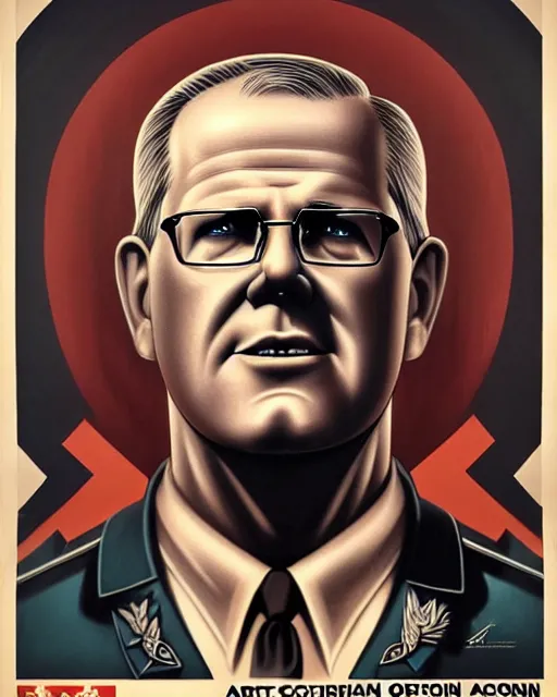 Prompt: scott morrison in the style of nazi communist propaganda poster art in the year 1 9 8 7 ultra realistic, concept art, intricate details, highly detailed, photorealistic, octane render, 8 k, unreal engine. art by artgerm and magali villeneuve