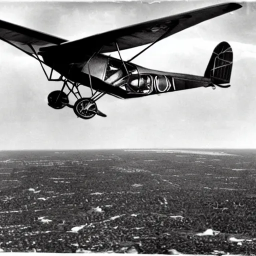 Prompt: Iguana flying a plane, vintage photograph