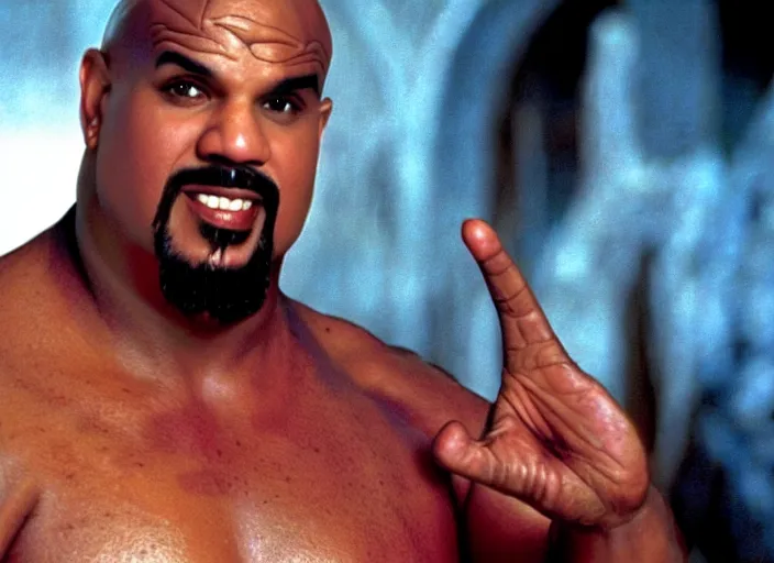 Image similar to film still of sinbad as kazaam in the movie kazaam 1 9 9 6