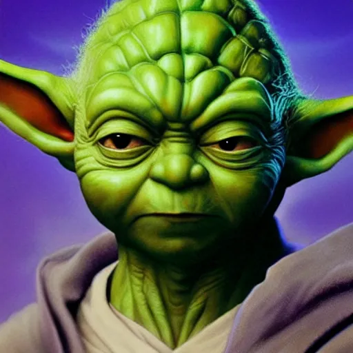 Image similar to ultra realistic portrait painting of yoda, art by akira toriyama, 4 k, dragon ball artstyle, cel shaded, highly detailed, epic lighting