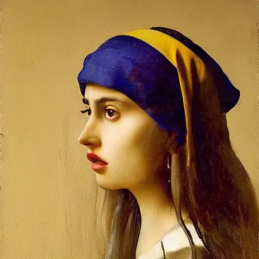 Prompt: beautiful portrait of ana de armas by vermeer