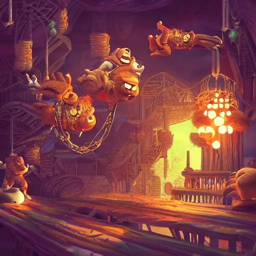 Image similar to donkey kong juggling super monkey balls intricate, hyper detailed, realistic, cinematic lighting, fantasy, detailed, high quality, artstation