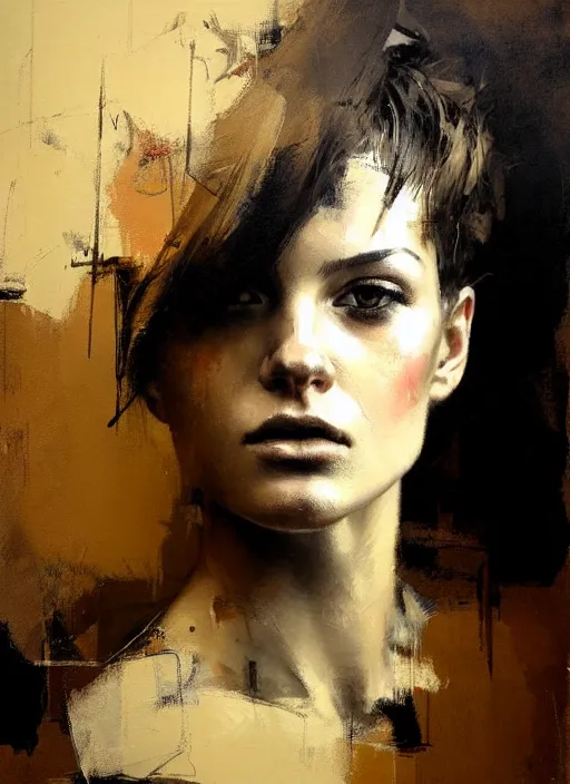 Image similar to painting of a gorgeous young woman in the style of Guy Denning, realistic, sharp focus, 8k high definition, insanely detailed, intricate, elegant, art by Guy Denning and Jeremy Mann