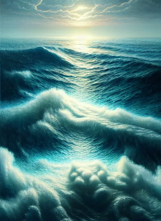 Image similar to A hyper-detailed 3d render like a Oil painting of the Ocean’s dream of the Upward Spiral, surreal!!!!, lifelike, photorealistic, digital painting, aesthetic, smooth, sharp focus, Artstation HD, by Greg Rutkowski, Chris Tulloch McCabe, Valentina Remenar and Asher Duran,