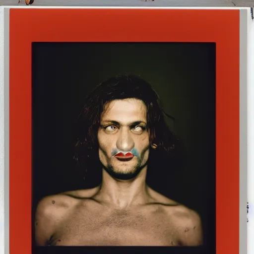 Image similar to albanian stand up comedian, 9 0 s polaroid, colored, by jamel shabbaz, robert mapplethorpe, davide sorrenti