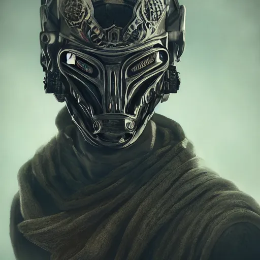 Prompt: Very very very very highly detailed epic central composition photo of demonic face with hockey mask, intricate, dystopian, sci-fi, extremely detailed, digital painting, artstation, concept art, smooth, sharp focus, illustration, intimidating lighting, incredible art, Octane render in Maya and Houdini