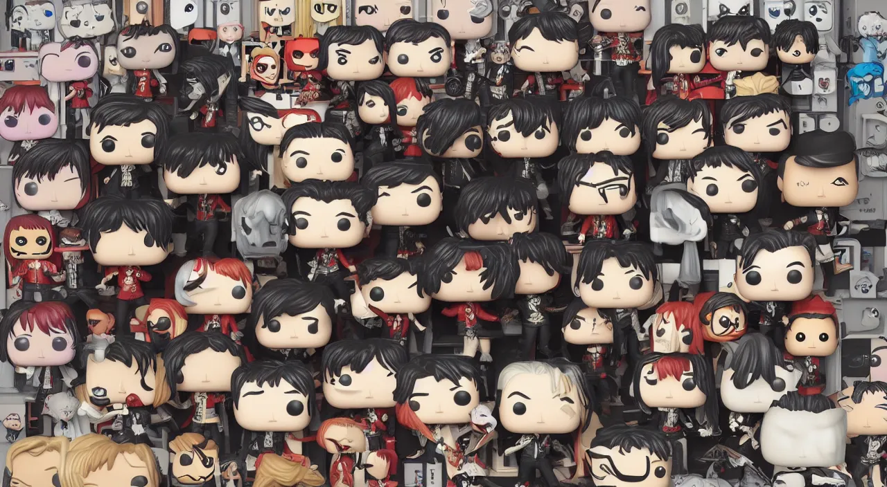 Prompt: my chemical romance funko pop, realistic, detailed, 4 k