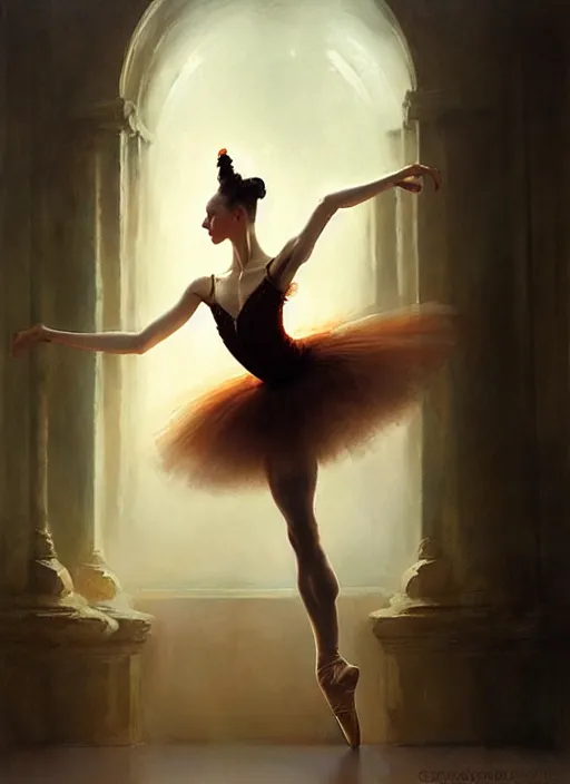 Image similar to giesha prima ballerina by bayard wu, anna podedworna, gaston bussiere, greg rutkowski