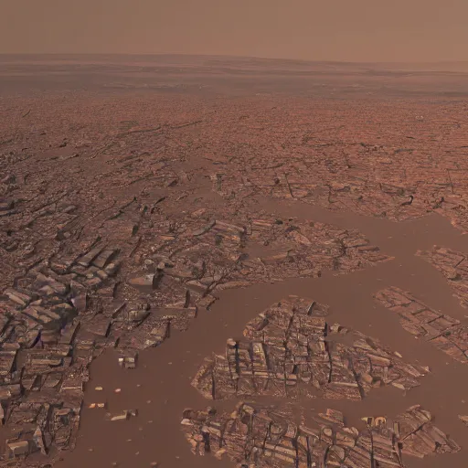 Prompt: a mars city, 8k photography, hd, detailed, susnet