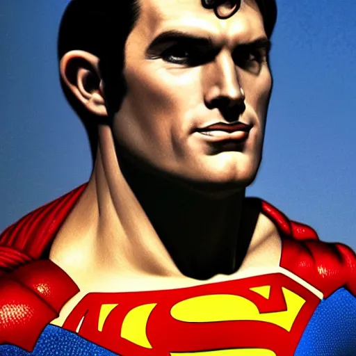 Image similar to ultra - realistic head and shoulders portrait painting of superman. art by ken kelly. 4 k. ultra - realistic. highly detailed. epic lighting