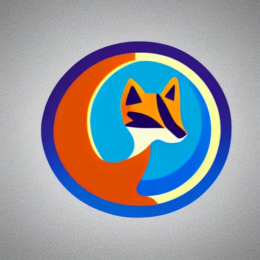 Prompt: vibrant bank app icon logo design That looks like a fox, app icon
