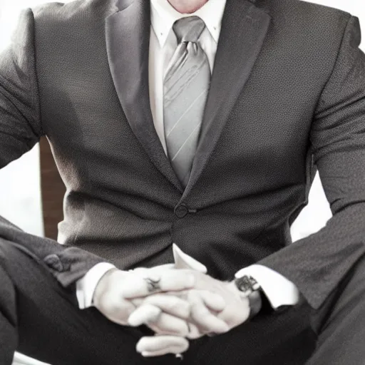 Image similar to highly detailed photo of a handsome, muscular man in a suit