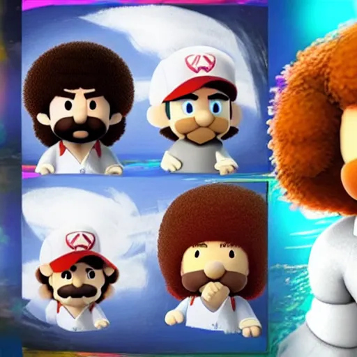 Image similar to Bob Ross character reveal for Super Smash bros ultimate