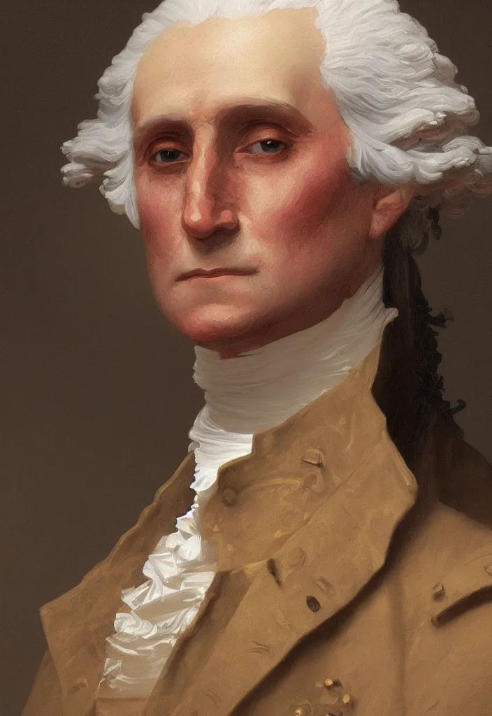 Prompt: a portrait robotic george washington, intricate, war torn, highly detailed, digital painting, emotional, artstation, concept art, smooth, sharp focus, illustration, art by artgerm and greg rutkowski and alphonse mucha and william - adolphe bouguereau