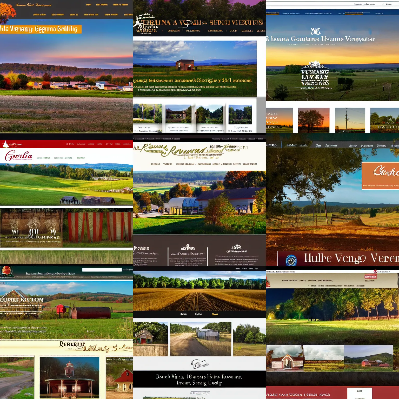 Prompt: rural georgia town website for a special events venhe, home page screenshot, award winning webdesign