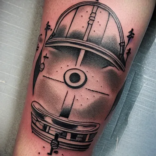 Image similar to tattoo of voyager's golden recorder