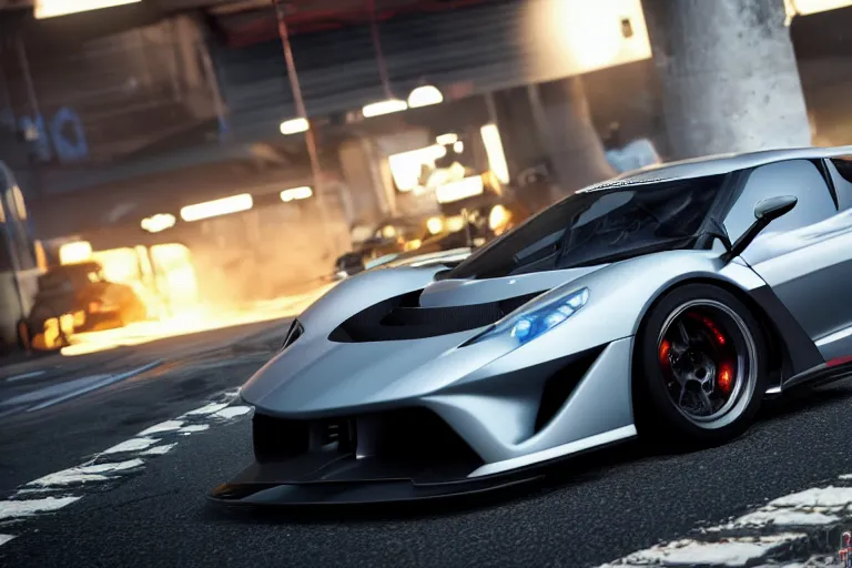 Image similar to photo wallpaper sport car gran turismo 7 forza horizon need for speed fast and furious 5 unreal engine supercar hypercar game concept car octane render, 4 khd 2 0 2 2 3 d cgi rtx style chrome reflexion global illumination ray tracing hdr arstation pixar and disney unreal