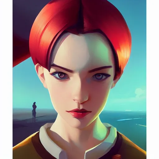 Image similar to face icon stylized minimalist megan man x, loftis, cory behance hd by jesper ejsing, by rhads, makoto shinkai and lois van baarle, ilya kuvshinov, rossdraws global illumination