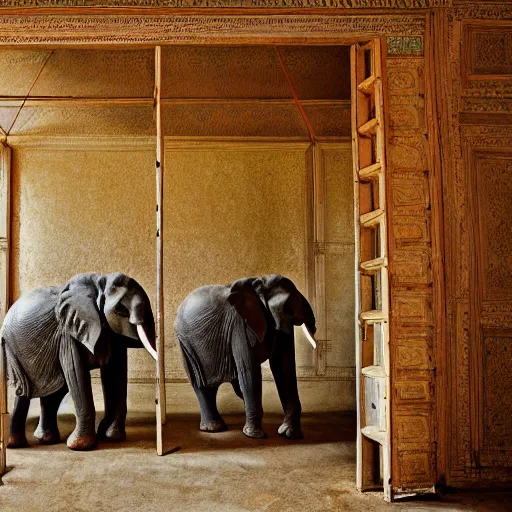 Image similar to a room with no elephants