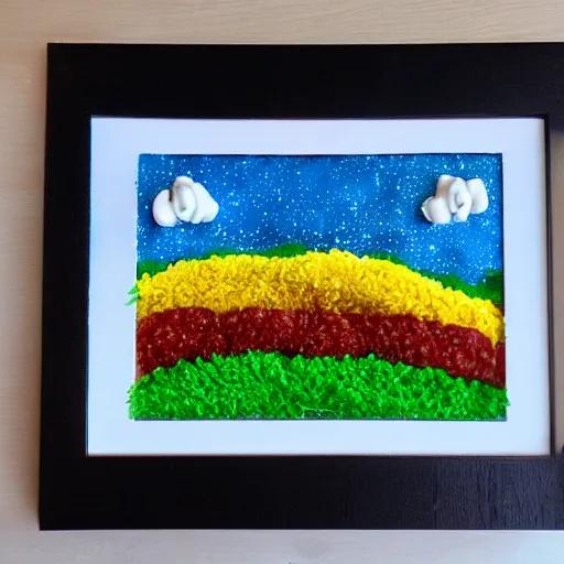 Image similar to peanut m & m landscape