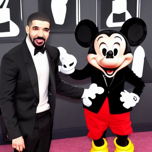 Image similar to drake meets mickey mouse