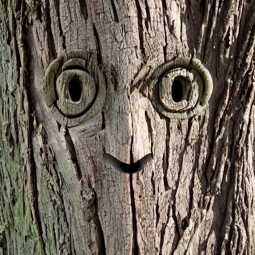 Prompt: a tree with face