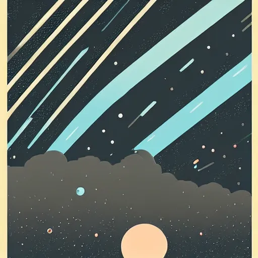 Image similar to very detailed, ilya kuvshinov, mcbess, rutkowski, illustration of an amazing meteor shower