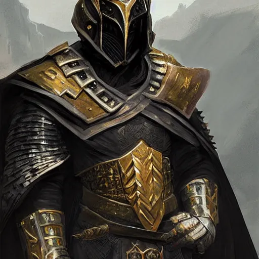 Prompt: digital art painting of a black dragonborn!!! wearing ( ( ( ( armored ) ) ) ) wizard robes!!!, dnd portrait painted by craig mullins and gaston bussiere and greg rutkowski