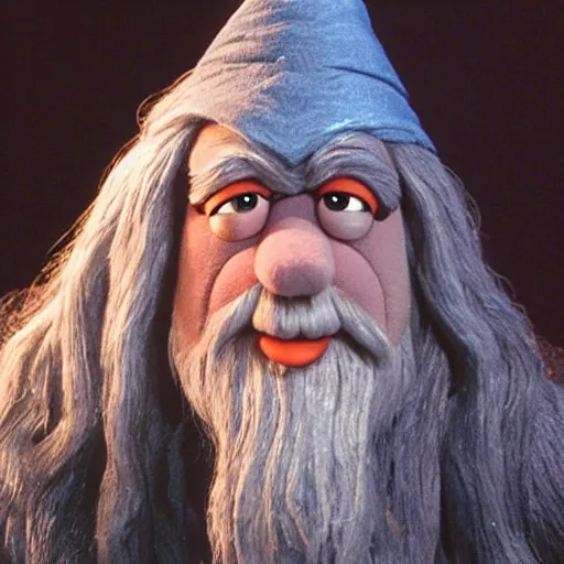 Image similar to Gandalf in the Muppet show, realism, high quality