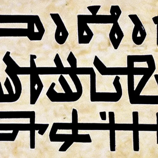 Prompt: hebrew writing