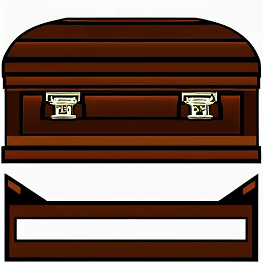Prompt: casket sticker