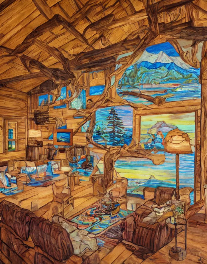 Image similar to Lodge art