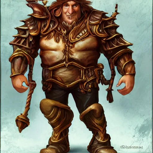 Image similar to mushroom armored troll mage fantasy video game concept art depardieu