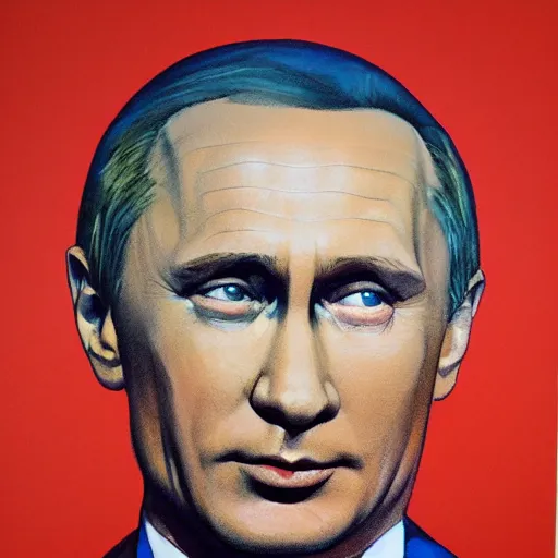 Prompt: photorealistic picture, by bob peak and alex ross, putin poster propaganda, gouache and wash paints, fine details, fine intricate, fine facial proportionate, fine body proportionate, fine fix broken line, fine fix duplicate line, fine environment proportionate, smooth focus, sharp details, bokeh, 4 k, fine 5 k details