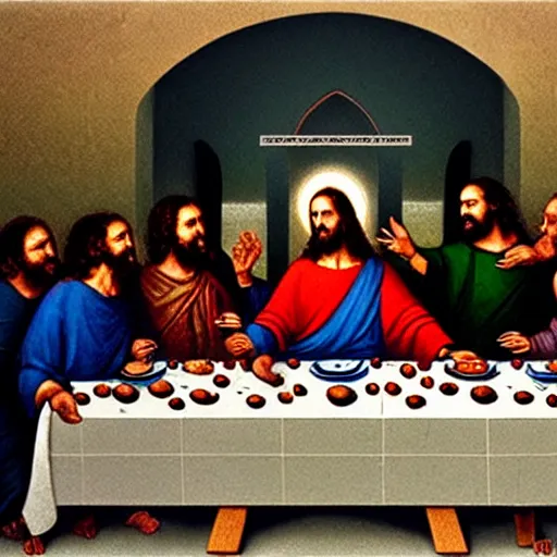 Image similar to stavros halkias at the last supper