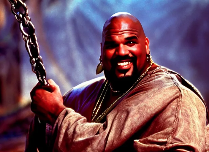 Image similar to film still of sinbad as kazaam in the movie kazaam 1 9 9 6