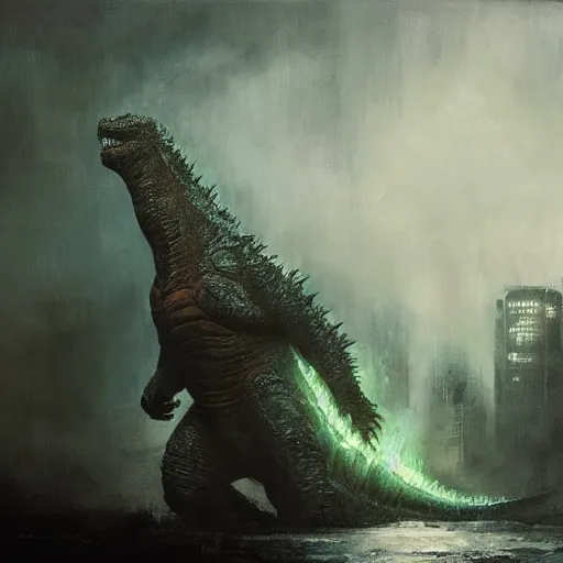 Image similar to legendary godzilla by jeremy mann