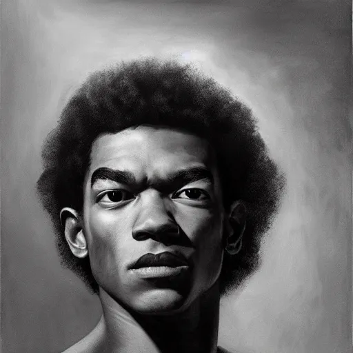 Image similar to ultra realistic portrait painting of justice smith, art by frank frazetta, 4 k, ultra realistic, highly detailed, epic lighting