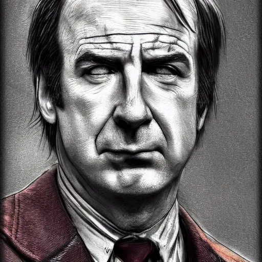 Image similar to a low resolution messy colorized mugshot of saul goodman, grainy, messy, grunged up, low resolution, low quality, realistic, hyperrealistic, 8 k resolution, hd quality, detailed, very detailed, highly detailed, intricate details, trending on artstation, colored, colorized, really realistic, very realistic, real, real life, real world